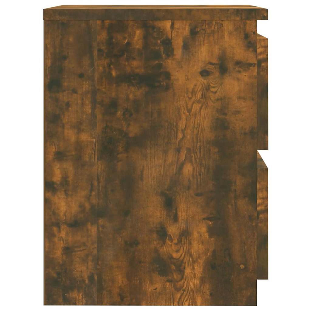 vidaXL Bedside Cabinet Smoked Oak 30x30x40 cm Engineered Wood