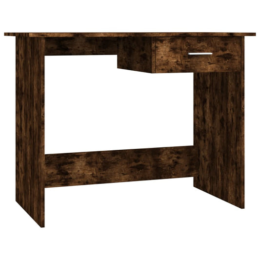 vidaXL Desk Smoked Oak 100x50x76 cm Engineered Wood