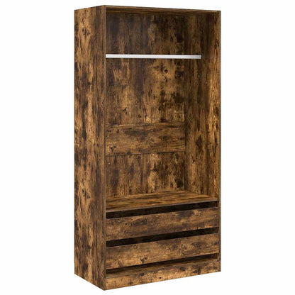 815345 vidaXL Wardrobe Smoked Oak 100x50x200 cm Engineered Wood