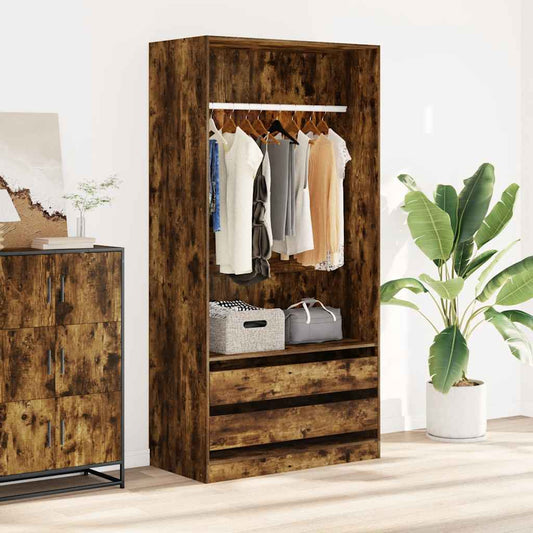 vidaXL Wardrobe | Smoked oak | Engineered wood | Compact | Wardrobe