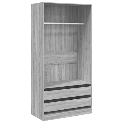 vidaXL Wardrobe Grey Sonoma 100x50x200 cm Engineered Wood