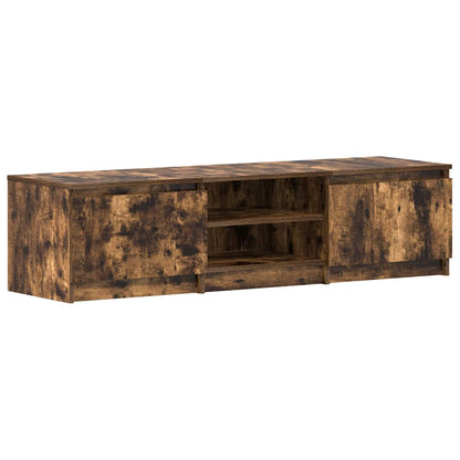 vidaXL TV Cabinet Smoked Oak 140x40x35.5 cm Engineered Wood