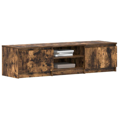 vidaXL TV Cabinet Smoked Oak 140x40x35.5 cm Engineered Wood