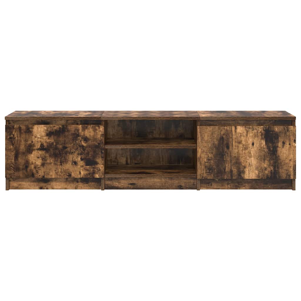 vidaXL TV Cabinet Smoked Oak 140x40x35.5 cm Engineered Wood