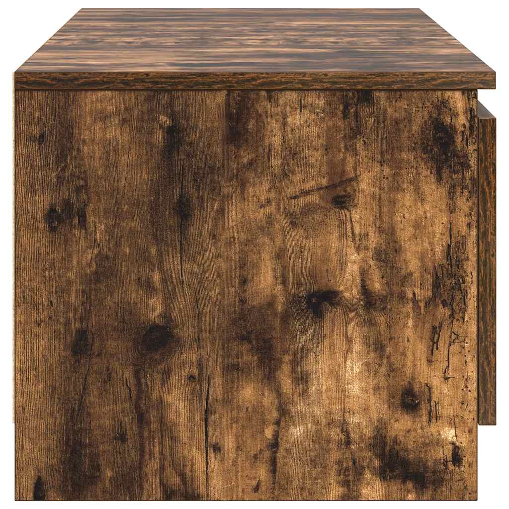 vidaXL TV Cabinet Smoked Oak 140x40x35.5 cm Engineered Wood