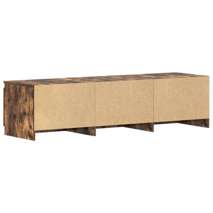 vidaXL TV Cabinet Smoked Oak 140x40x35.5 cm Engineered Wood