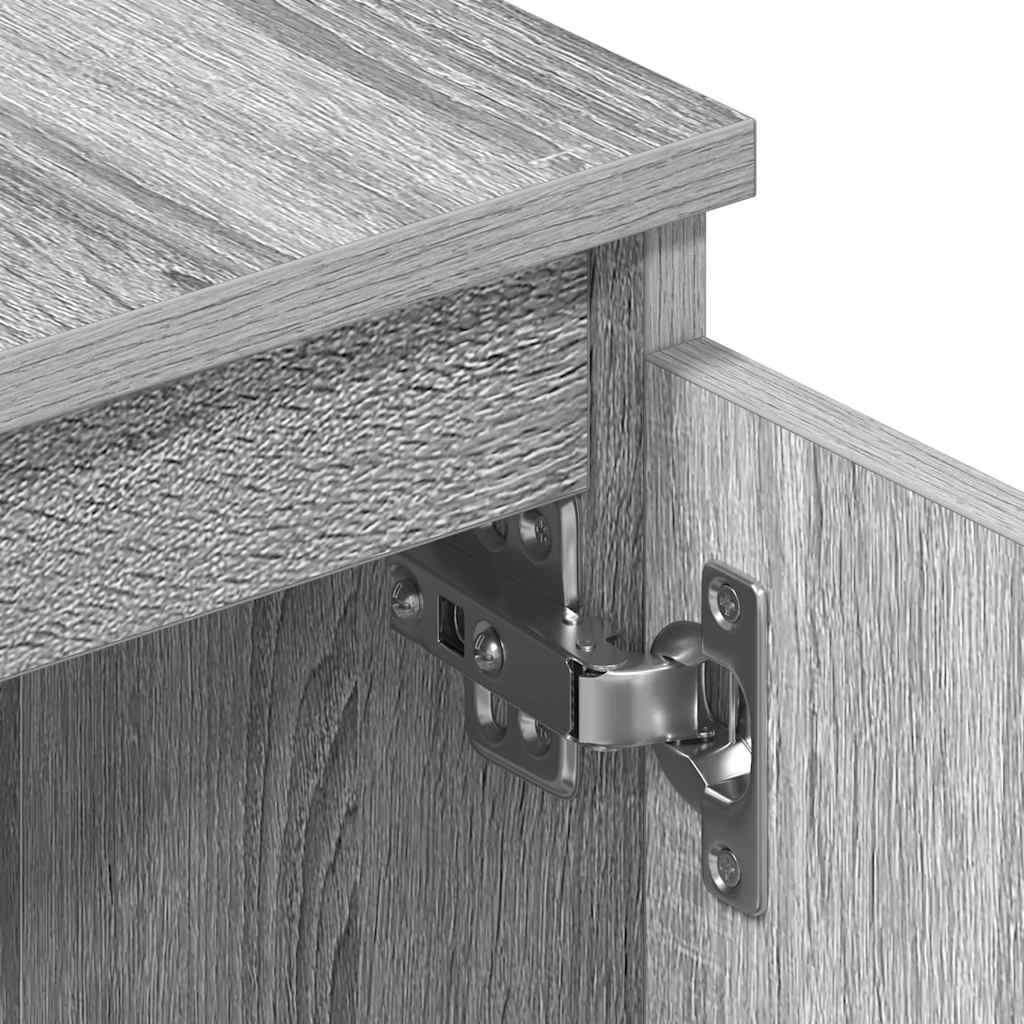 vidaXL TV Cabinet Grey Sonoma 140x40x35,5 cm Engineered Wood