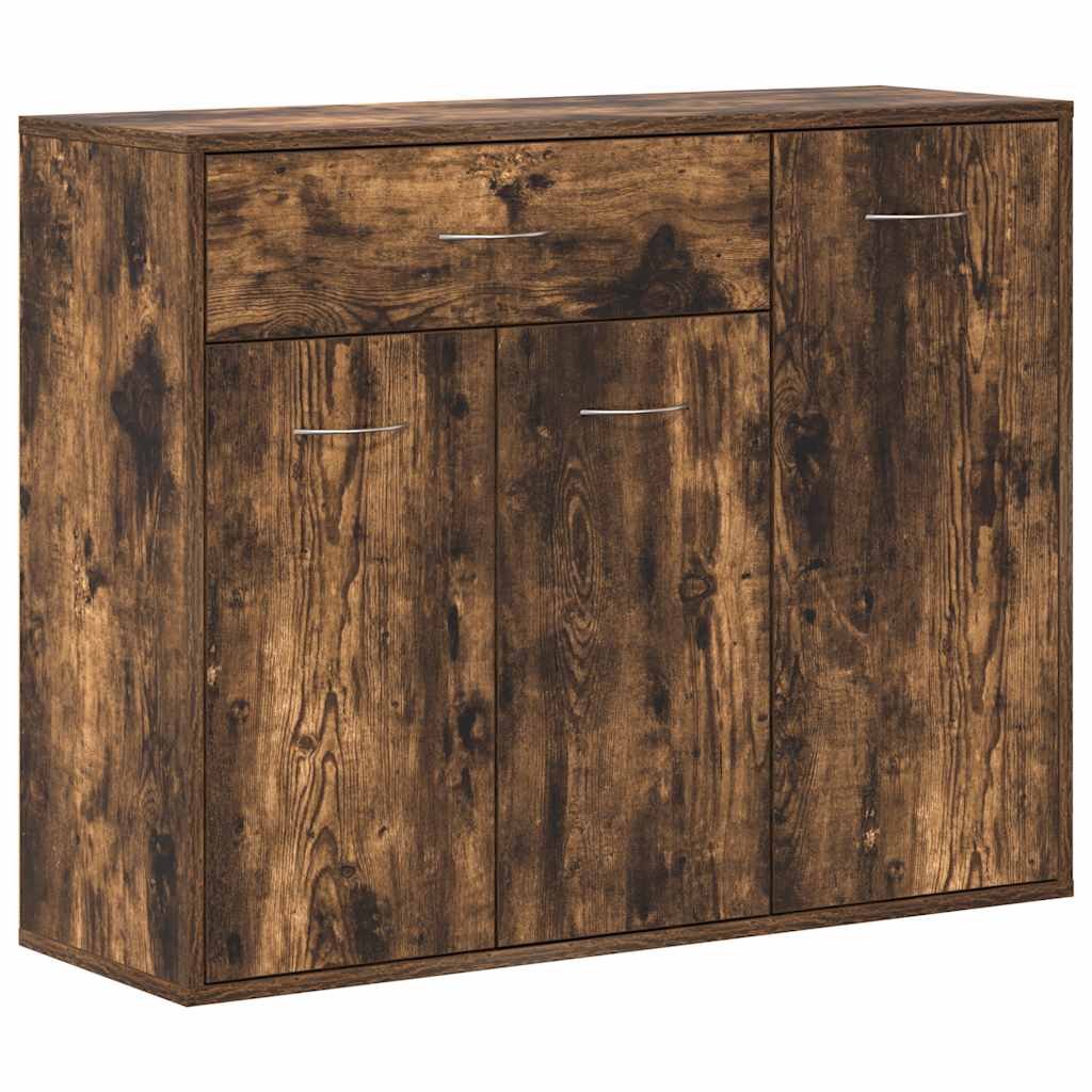 vidaXL Sideboard Smoked Oak 88x30x70 cm Engineered Wood