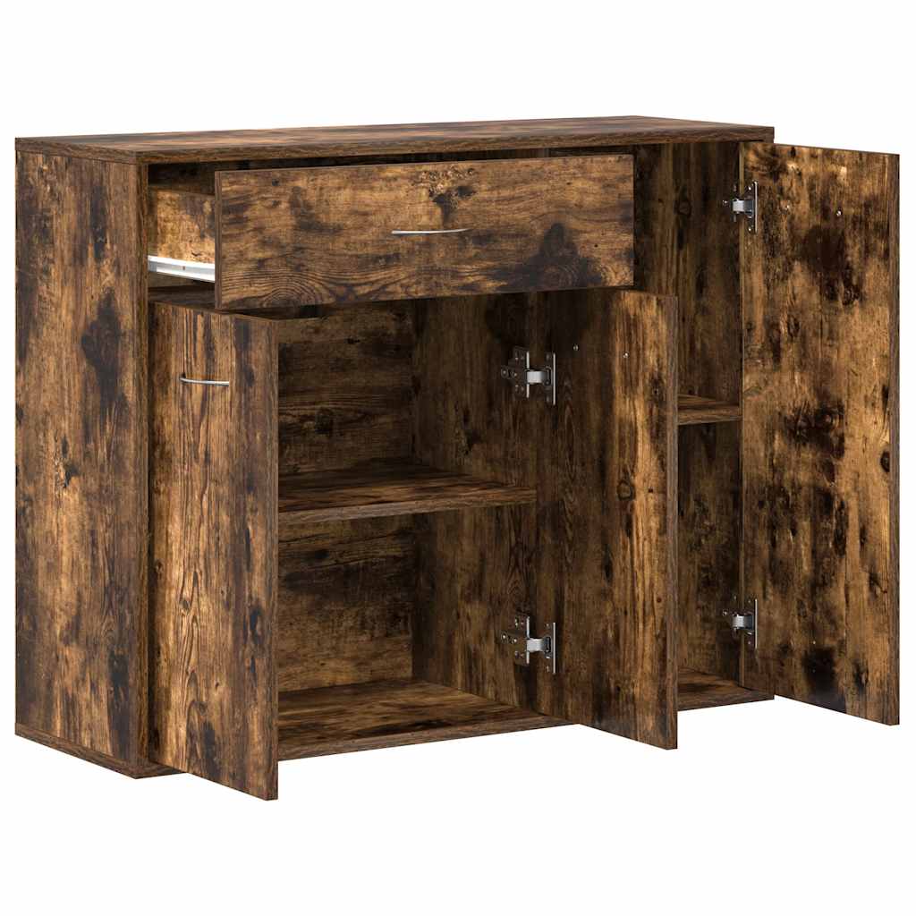 vidaXL Sideboard Smoked Oak 88x30x70 cm Engineered Wood