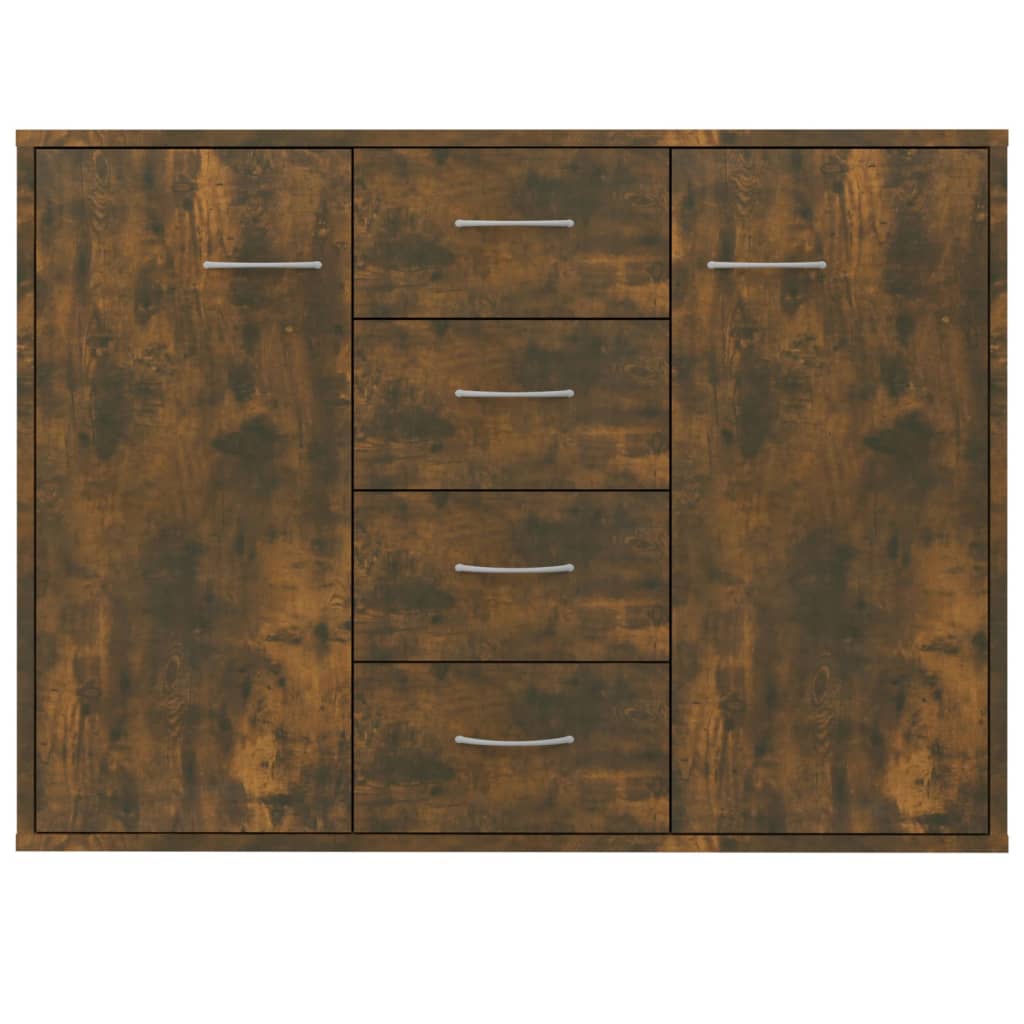 vidaXL Sideboard Smoked Oak 88x30x65 cm Engineered Wood