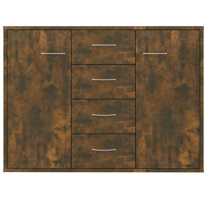 vidaXL Sideboard Smoked Oak 88x30x65 cm Engineered Wood