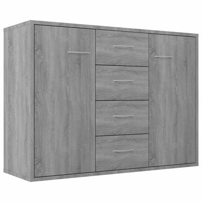 815370 vidaXL Sideboard Grey Sonoma 88x30x65 cm Engineered Wood