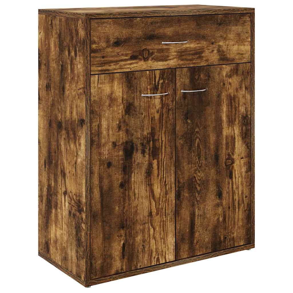 vidaXL Sideboard Smoked Oak 60x30x75 cm Engineered Wood