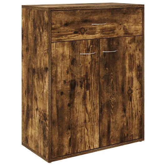vidaXL Sideboard Smoked Oak 60x30x75 cm Engineered Wood