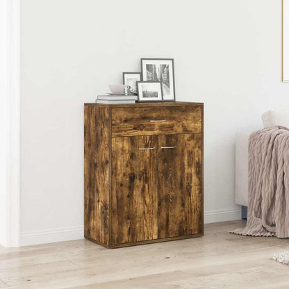 vidaXL Sideboard Smoked Oak 60x30x75 cm Engineered Wood
