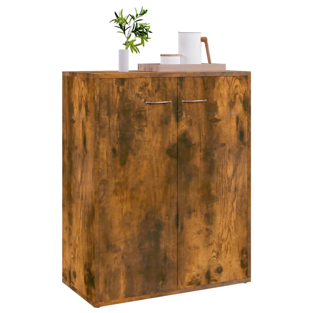 vidaXL Sideboard Smoked Oak 60x30x75 cm Engineered Wood