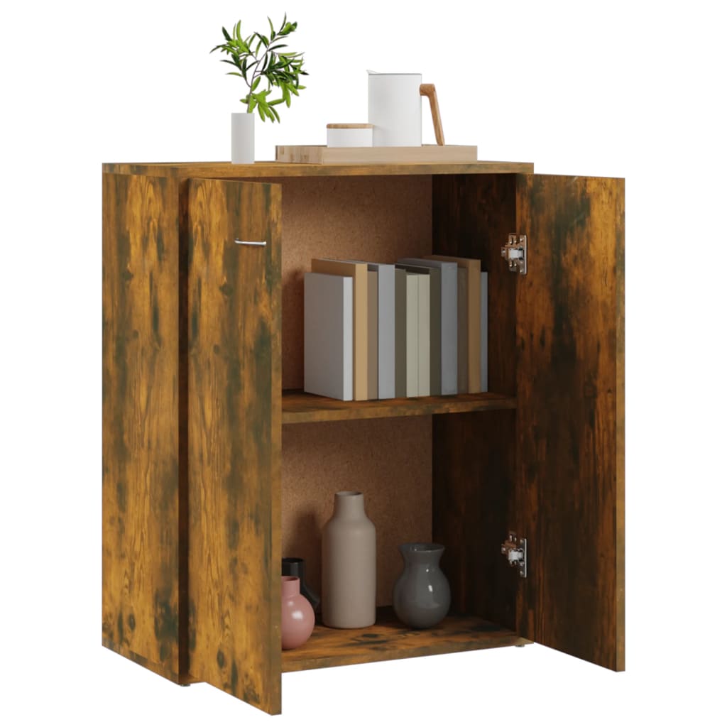 vidaXL Sideboard Smoked Oak 60x30x75 cm Engineered Wood