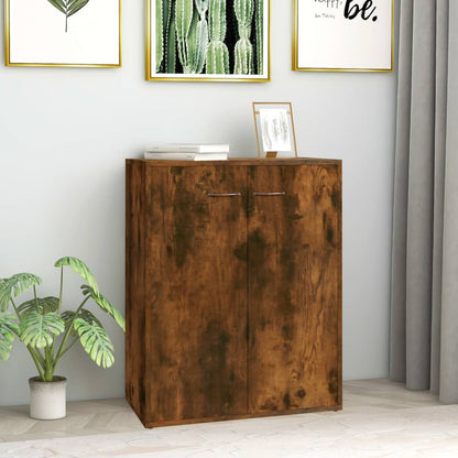 vidaXL Sideboard Smoked Oak 60x30x75 cm Engineered Wood