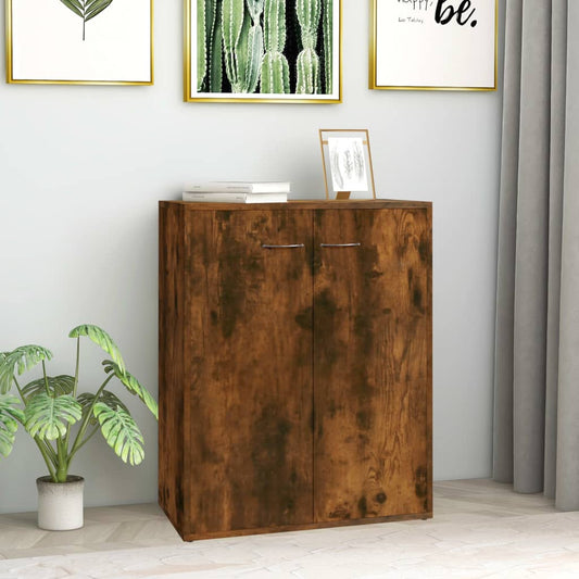 vidaXL Sideboard Smoked Oak 60x30x75 cm Engineered Wood