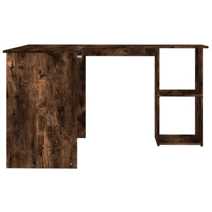 vidaXL Corner Desk Smoked Oak 120x140x75 cm Engineered Wood