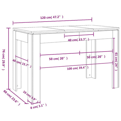 vidaXL Dining Table | Grey Sonoma | Engineered wood | Medium | Dining Table
