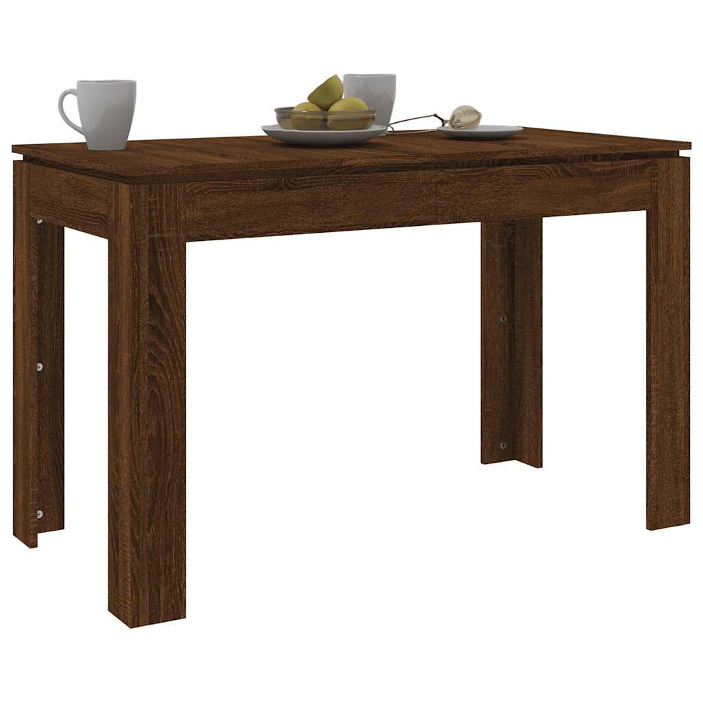 vidaXL Dining Table | Brown Oak | Engineered Wood | 120x60x76 cm | Durable