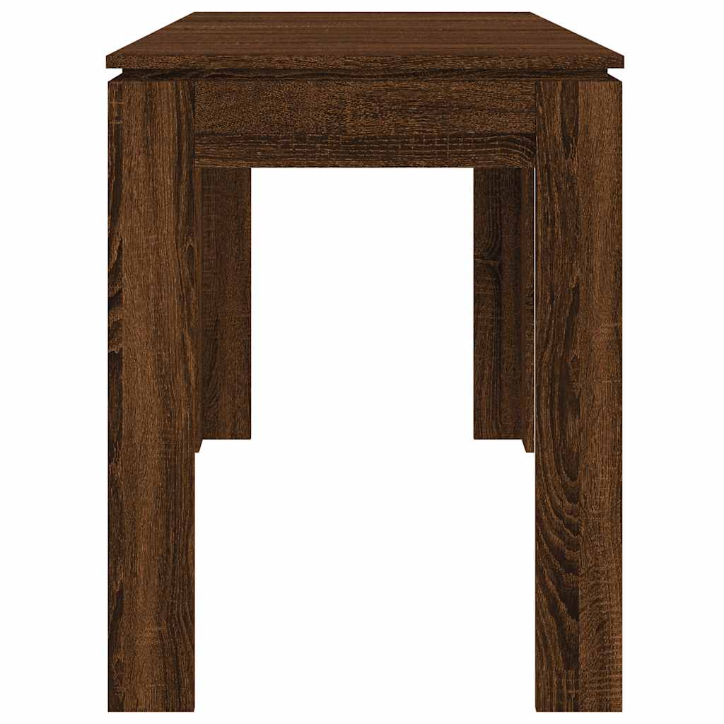 vidaXL Dining Table | Brown Oak | Engineered Wood | 120x60x76 cm | Durable