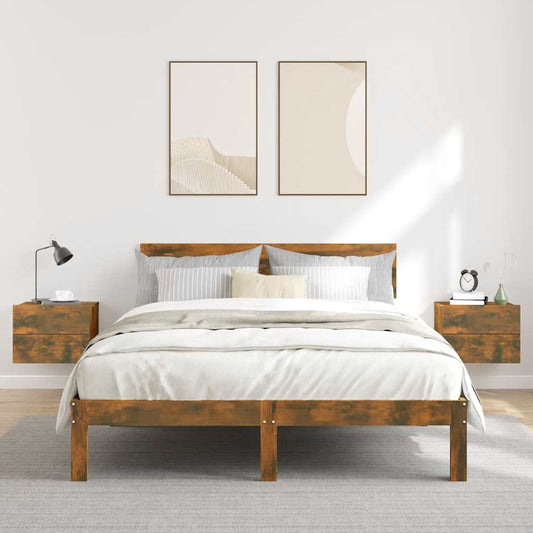 vidaXL Bedside Cabinets 2 pcs Smoked Oak 40x30x30 cm Engineered Wood