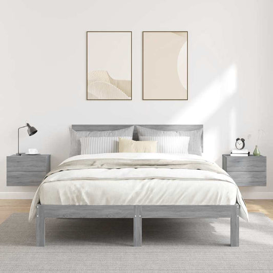 vidaXL Bedside Cabinets 2 pcs Grey Sonoma 40x30x30 cm Engineered Wood