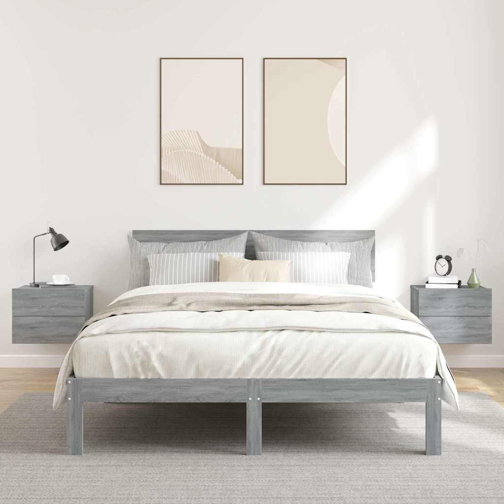 vidaXL Bedside Cabinets 2 pcs Grey Sonoma 40x30x30 cm Engineered Wood