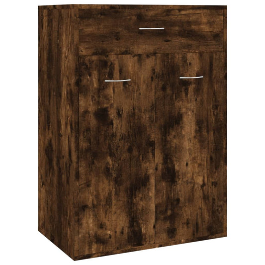 vidaXL Shoe Cabinet | Smoked Oak | Engineered Wood | Compact | Storage