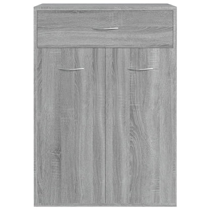 vidaXL Shoe Cabinet Grey Sonoma 60x35x84 cm Engineered Wood