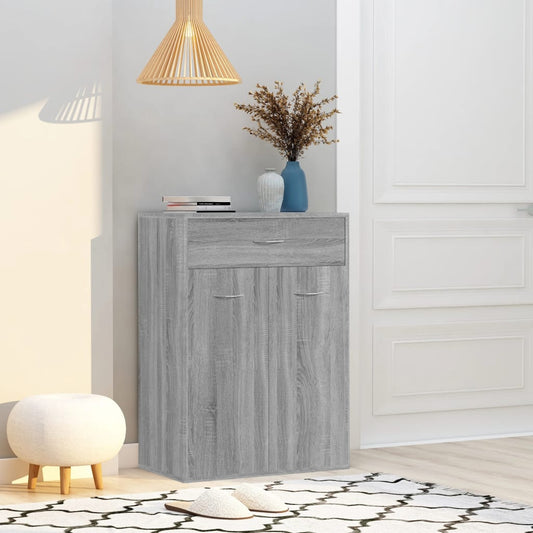 vidaXL Shoe Cabinet | Grey Sonoma | Engineered Wood | Medium | Shoe Cabinet