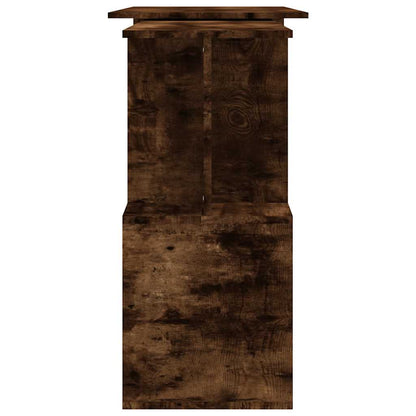 vidaXL Corner Desk Smoked Oak 200x50x76 cm Engineered Wood