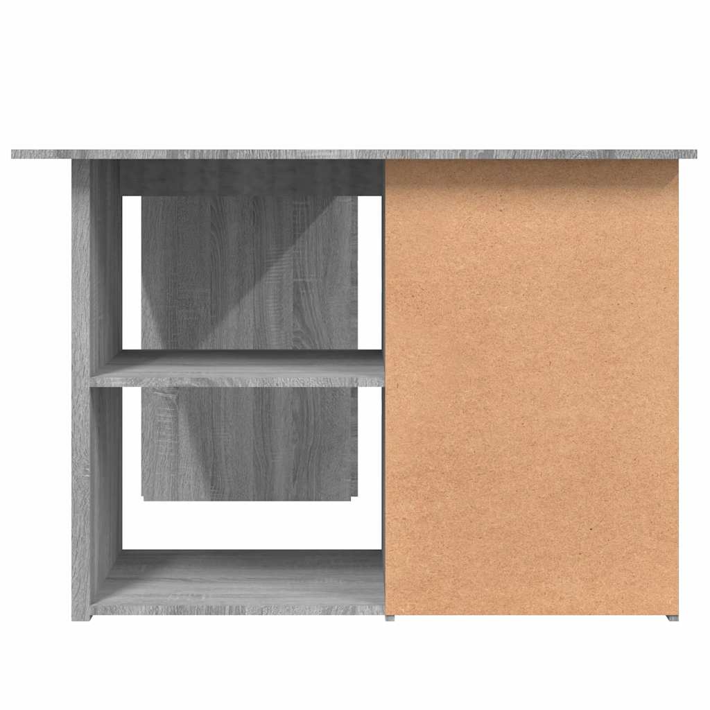 vidaXL Corner Desk Grey Sonoma 145x100x76 cm Engineered Wood