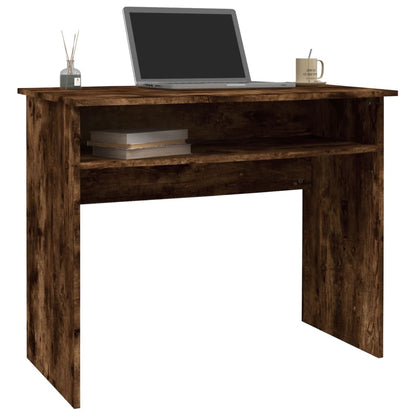 vidaXL Desk Smoked Oak 90x50x74 cm Engineered Wood