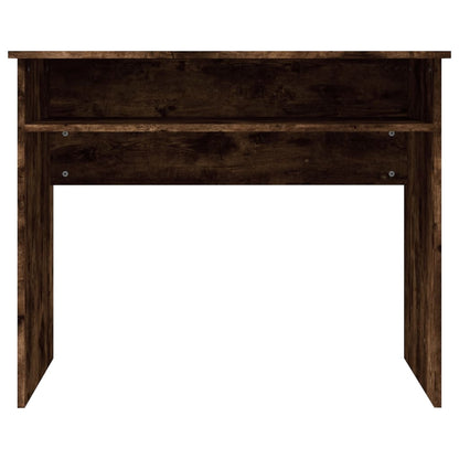 vidaXL Desk Smoked Oak 90x50x74 cm Engineered Wood