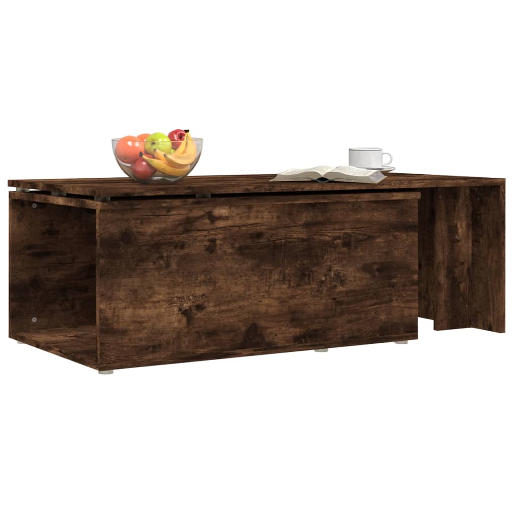 vidaXL Coffee Table Smoked Oak 150x50x35 cm Engineered Wood