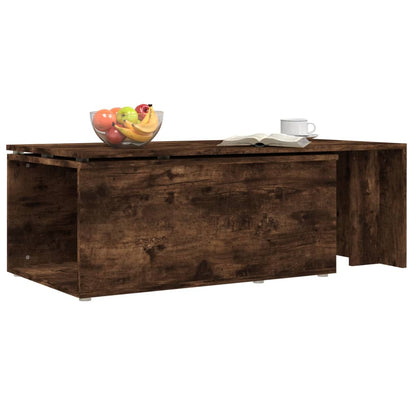 vidaXL Coffee Table Smoked Oak 150x50x35 cm Engineered Wood
