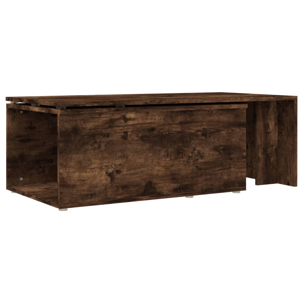 vidaXL Coffee Table Smoked Oak 150x50x35 cm Engineered Wood