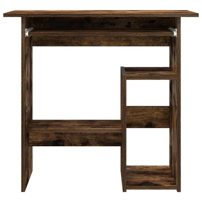 vidaXL Desk Smoked Oak 80x45x74 cm Engineered Wood