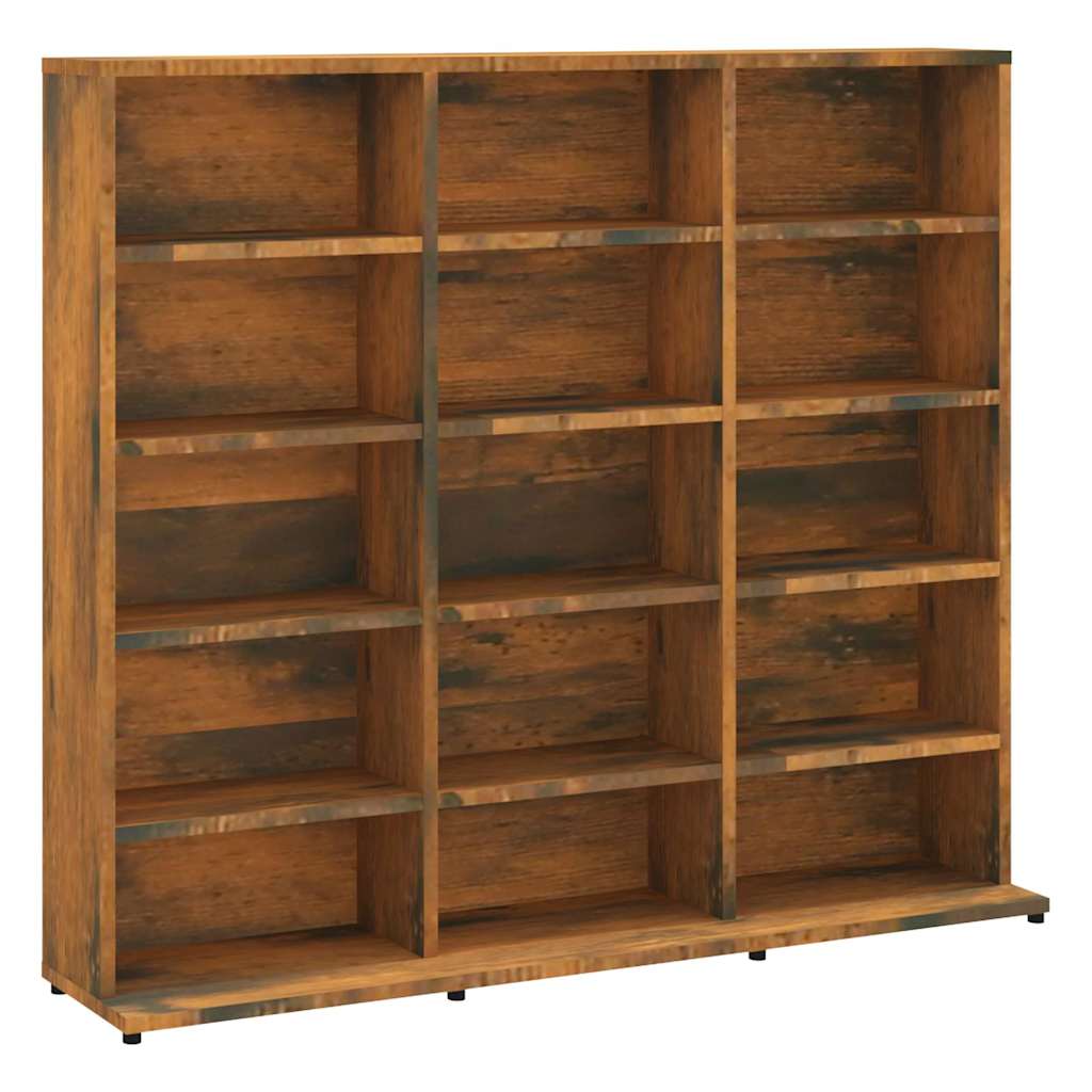 vidaXL CD Cabinet Smoked Oak 100x23x89,5 cm Engineered Wood