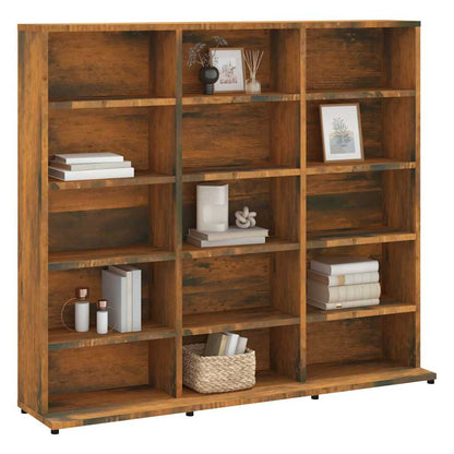 vidaXL CD Cabinet Smoked Oak 100x23x89,5 cm Engineered Wood