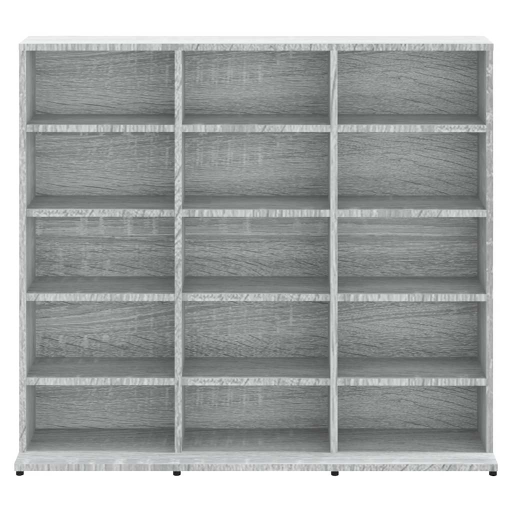 vidaXL CD Cabinet Grey Sonoma 100x23x89.5 cm Engineered Wood