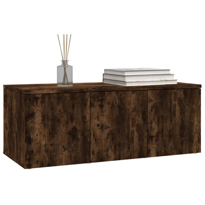 vidaXL TV Cabinet Smoked Oak 80x34x30 cm Engineered Wood