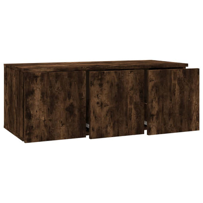 vidaXL TV Cabinet Smoked Oak 80x34x30 cm Engineered Wood