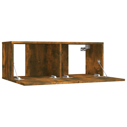 vidaXL TV Cabinet Smoked Oak 80x30x30 cm Engineered Wood