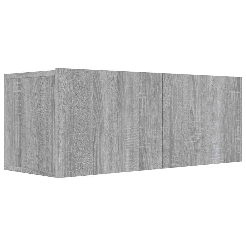 vidaXL TV Cabinet Grey Sonoma 80x30x30 cm Engineered Wood