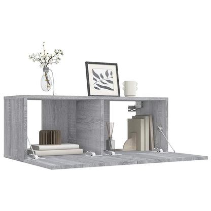 vidaXL TV Cabinet Grey Sonoma 80x30x30 cm Engineered Wood
