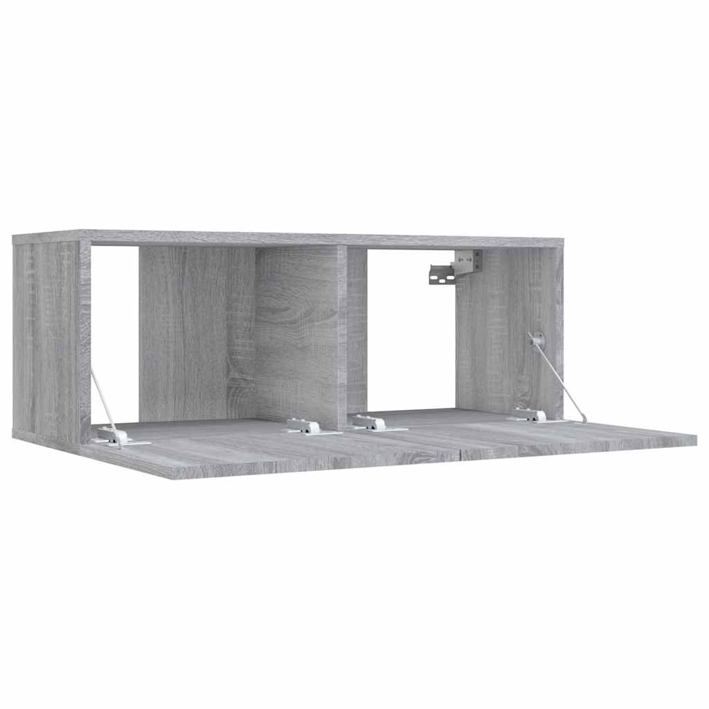 vidaXL TV Cabinet Grey Sonoma 80x30x30 cm Engineered Wood